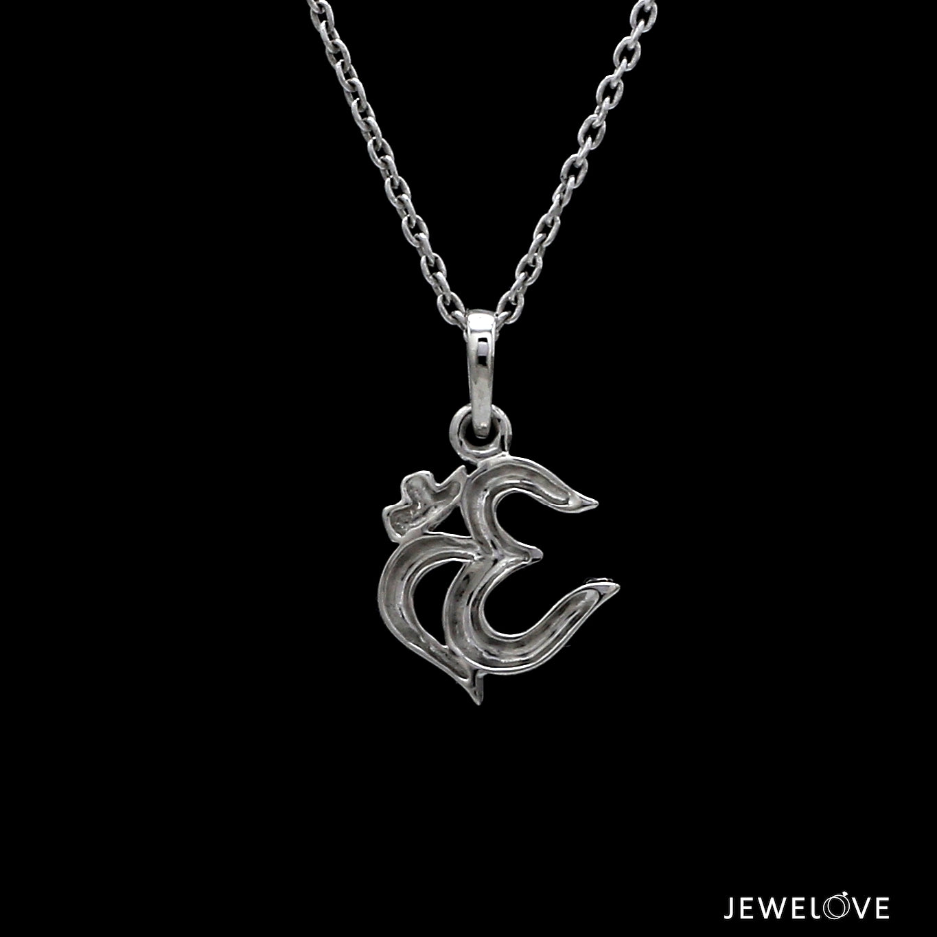 Plain Platinum Om Pendant JL PT OM-1   Jewelove.US