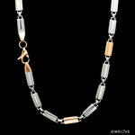 Load image into Gallery viewer, Platinum + Rose Gold Chain for Men JL PT CH 1301   Jewelove.US
