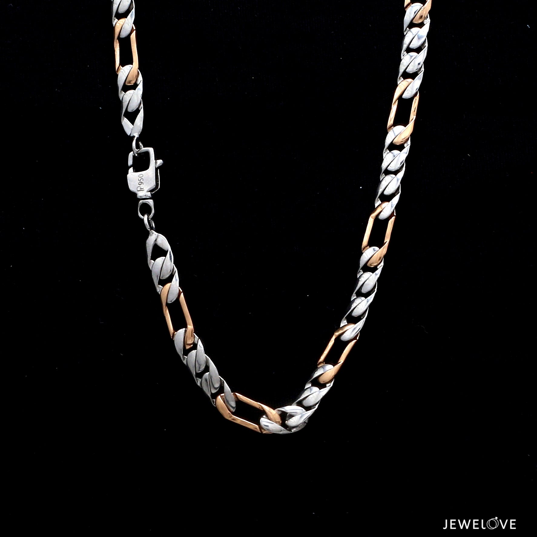 Two-tone Platinum Chain for Men JL PT CH 1070   Jewelove.US