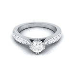 Load image into Gallery viewer, Beautiful Hidden Hearts 30-Pointer Platinum Solitaire Engagement Ring with Accent Diamonds JL PT G 107   Jewelove.US

