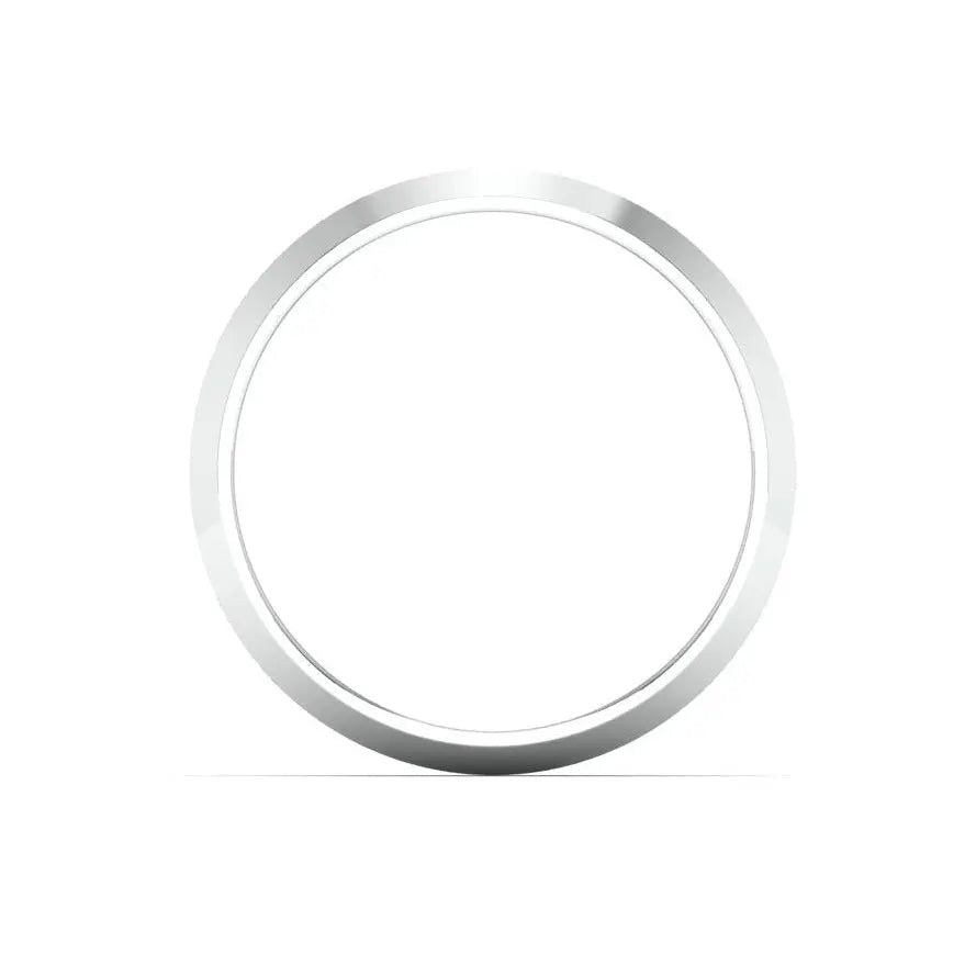 Beveled Edges Plain Platinum Ring for Men JL PT 616   Jewelove.US