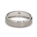 Load image into Gallery viewer, Beveled Edges Plain Platinum Ring for Men JL PT 616   Jewelove.US
