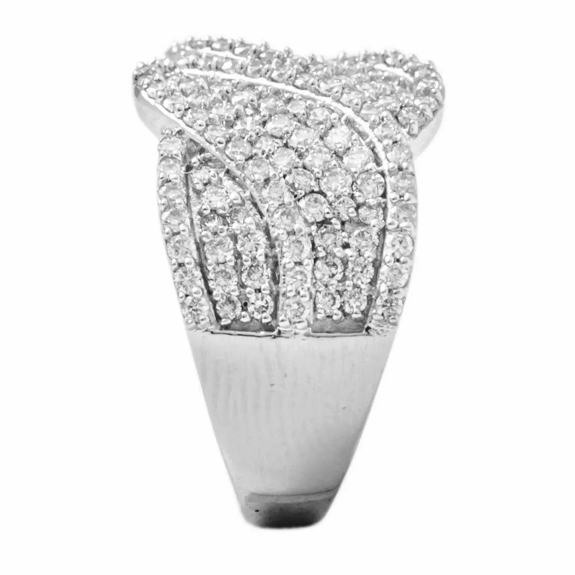 Broad Designer Bridal Ring with Diamonds in Platinum JL PT 263   Jewelove