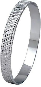Broad Platinum Bangle with Diamond Cut SJ PTB 301   Jewelove.US