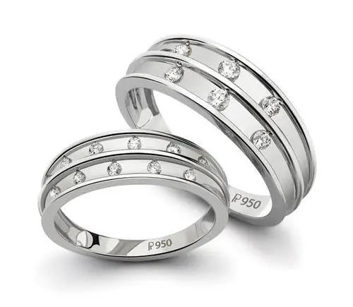 Broad Platinum Love Bands with Diamonds JL PT 128  Men-s-Ring-only Jewelove
