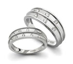 Load image into Gallery viewer, Broad Platinum Love Bands with Diamonds JL PT 128  Men-s-Ring-only Jewelove
