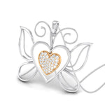 Load image into Gallery viewer, Butterfly Heart Platinum Pendant with Rose Gold &amp; Diamonds JL PT P 8076   Jewelove.US
