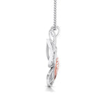 Load image into Gallery viewer, Butterfly Heart Platinum Pendant with Rose Gold &amp; Diamonds JL PT P 8076   Jewelove.US
