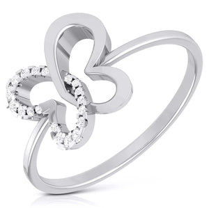 Butterfly Platinum Diamond Ring for Women JL PT LR 132   Jewelove.US
