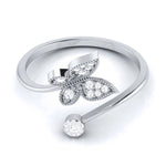 Load image into Gallery viewer, Butterfly Platinum Diamond Ring with Milgrain for Women JL PT LR 142   Jewelove.US
