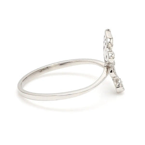 Butterfly Platinum Diamond Ring with Milgrain for Women JL PT LR 142   Jewelove.US