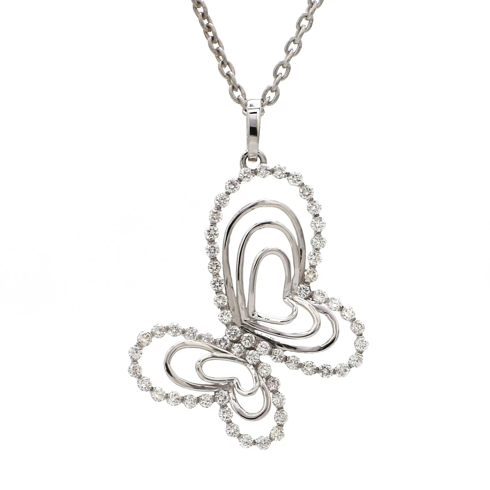 Butterfly Platinum Pendant with Diamonds JL PT P 8109   Jewelove.US