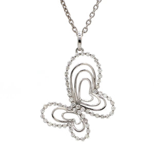 Butterfly Platinum Pendant with Diamonds JL PT P 8109   Jewelove.US