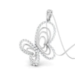 Load image into Gallery viewer, Butterfly Platinum Pendant with Diamonds JL PT P 8109  VVS-GH Jewelove.US
