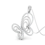 Load image into Gallery viewer, Butterfly Platinum Pendant with Diamonds JL PT P 8109  VVS-GH Jewelove.US
