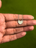 Load image into Gallery viewer, Custom Platinum Heart Pendant with Engraving Chain
