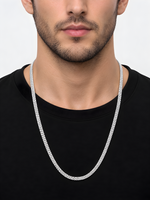 Load image into Gallery viewer, 3.5mm Platinum Flat Triple Box Chain for Men JL PT CH 1476
