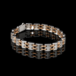 Load image into Gallery viewer, Men of Platinum | 8.25mm Platinum 18k Rose Gold Bracelet for Men JL PTB 1361
