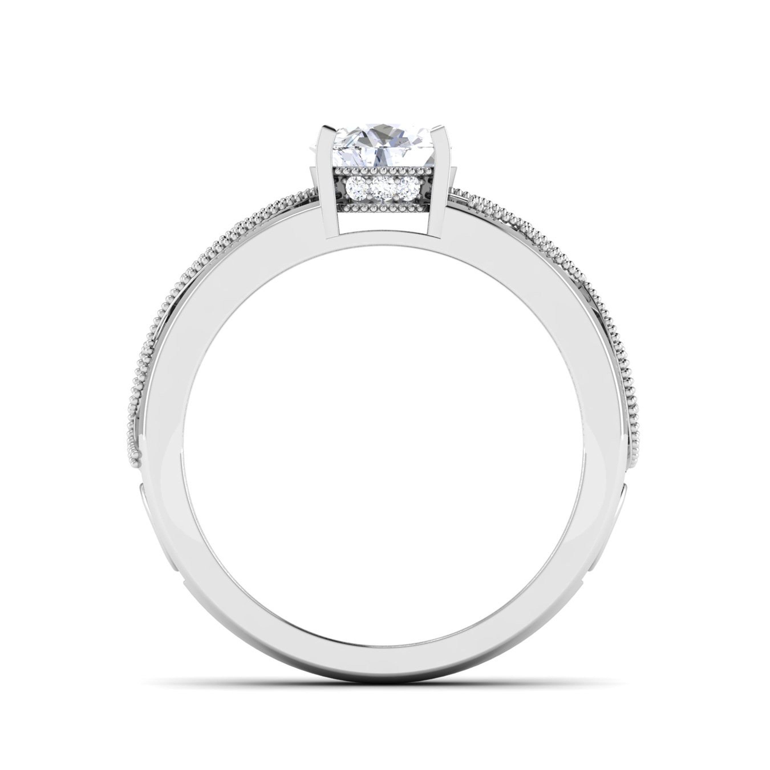 70-Pointer Solitaire Designer Platinum Engagement Ring JL PT 6847-B