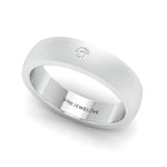 Load image into Gallery viewer, Classic Matte Finish Single Diamond Platinum Ring JL PT 679  Men-s-Ring-only Jewelove.US
