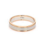 Load image into Gallery viewer, Classic Plain Platinum Couple Rings With a Rose Gold Border JL PT 633   Jewelove.US
