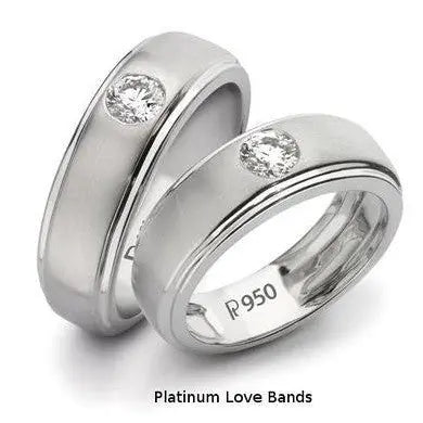 Hammered Center + Polished Edges Couple Promise Rings Set, 925 Sterling  Silver Wedding Ring Band with Grooves, Matching His and Hers Jewelry for  Couples [MR-1268] - $60.00 : iDream Jewelry
