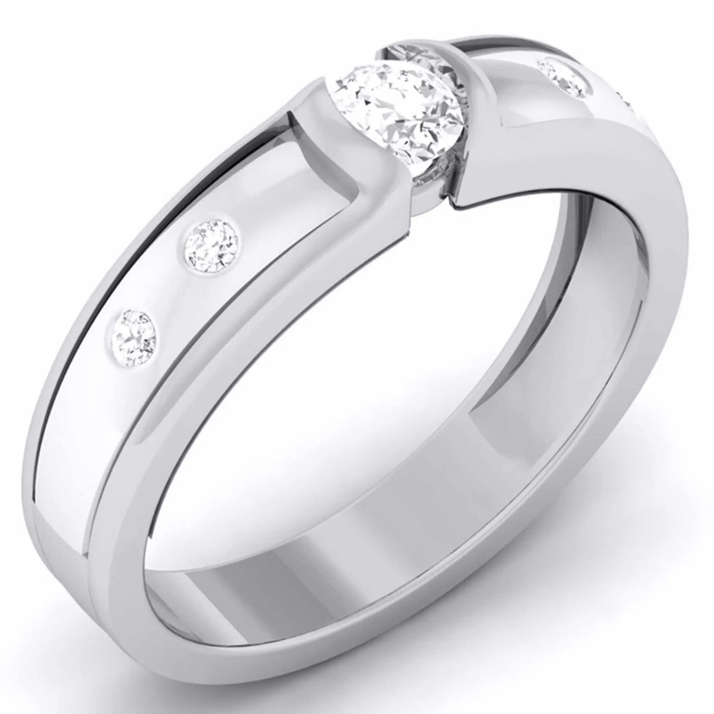 Classic Solitaire Ring made in Platinum for Women JL PT 5854   Jewelove.US