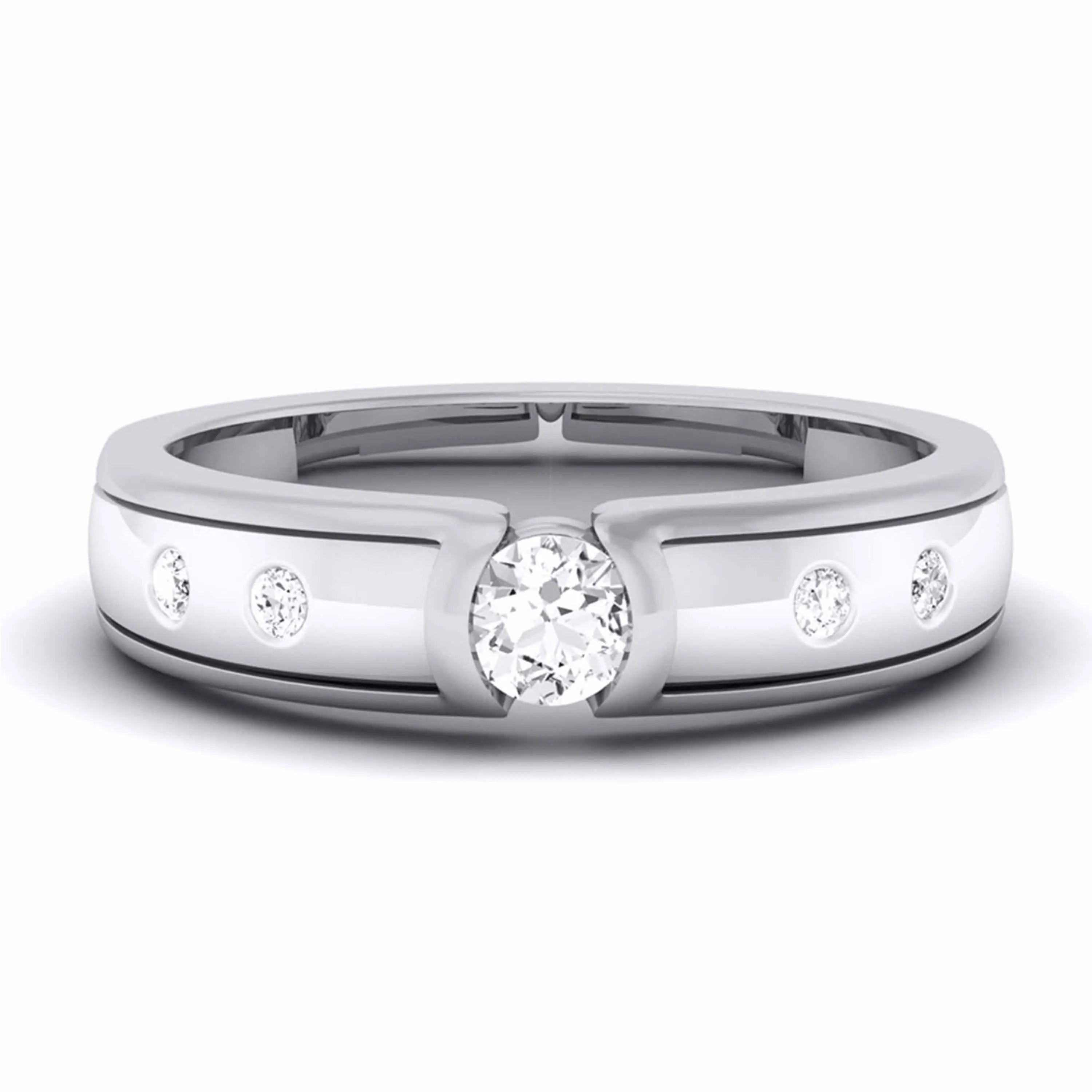Classic Solitaire Ring made in Platinum for Women JL PT 5854   Jewelove.US