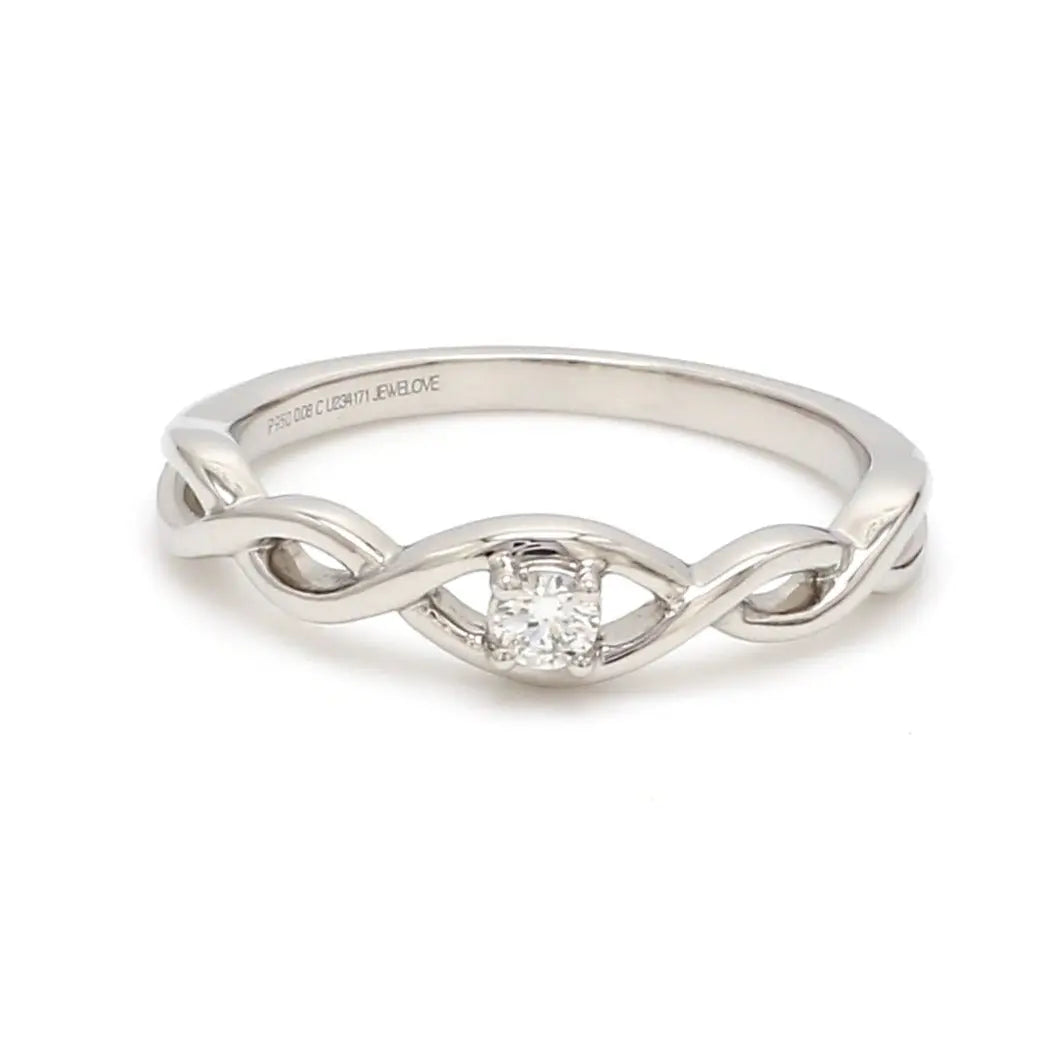 Classic Yet So Different Platinum Couple Rings JL PT 909  Women-s-Ring-only Jewelove.US