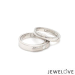 Load image into Gallery viewer, Conjoining Platinum Rings for Couples with Single Diamonds JL PT 599   Jewelove.US
