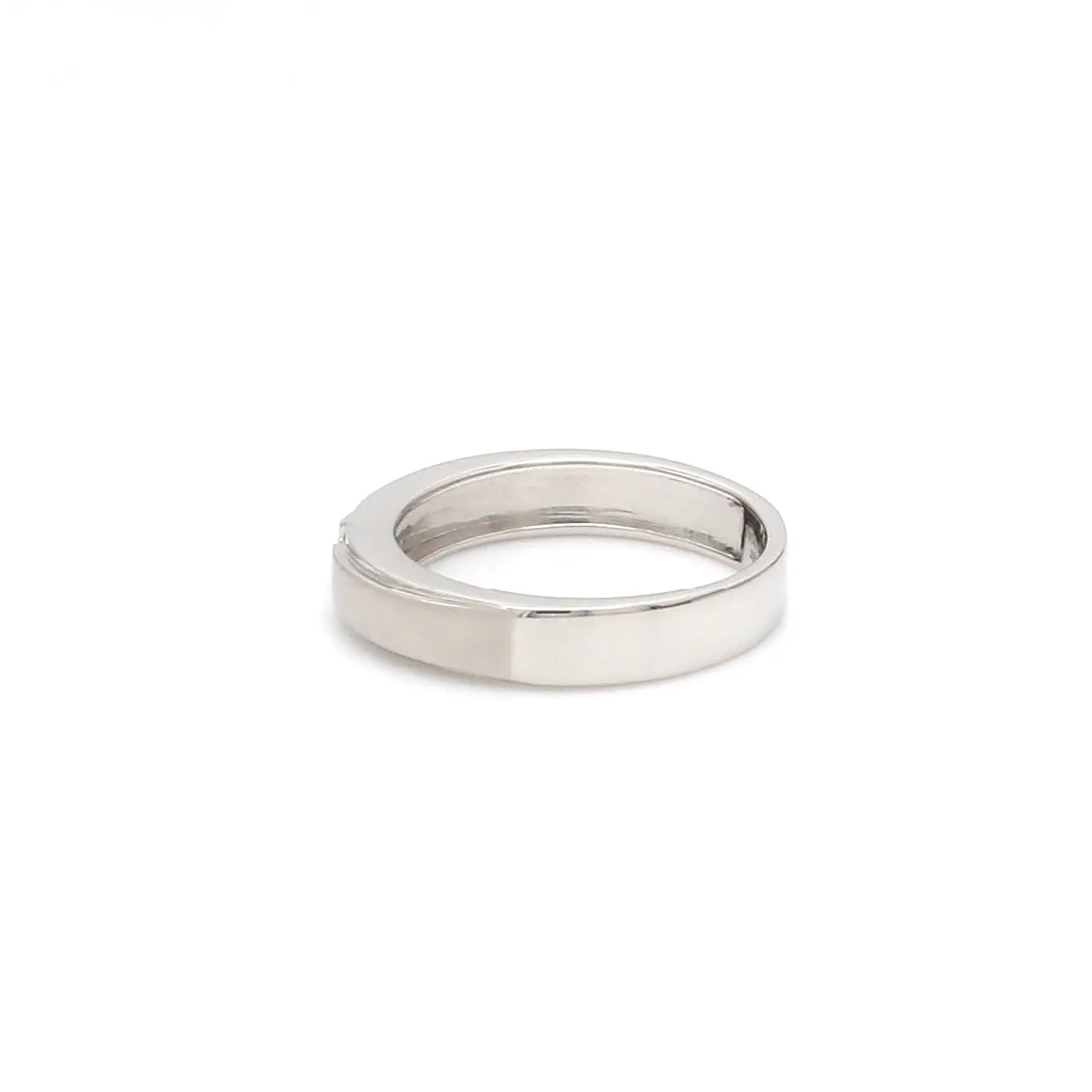 Conjoining Platinum Rings for Couples with Single Diamonds JL PT 599   Jewelove.US
