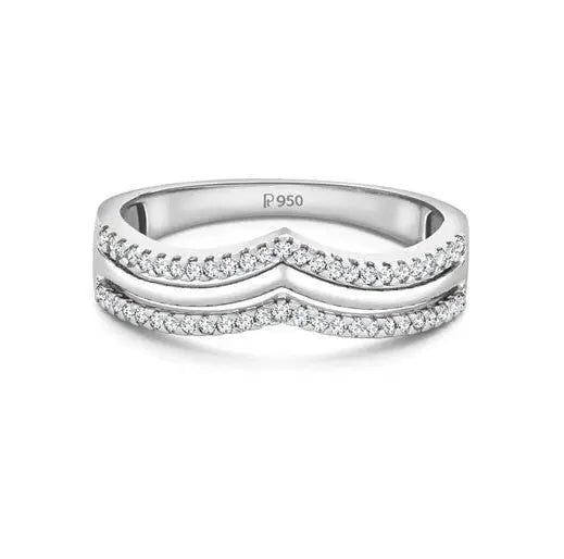 Crown for the Princess Platinum ring with Diamonds JL PT 153   Jewelove
