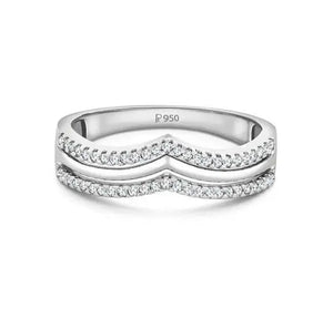 Crown for the Princess Platinum ring with Diamonds JL PT 153   Jewelove