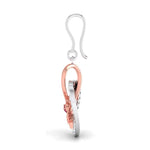 Load image into Gallery viewer, Cupid&#39;s Arrow Platinum &amp; Rose Gold Heart Earrings with Ruby &amp; Diamonds JL PT P 8064   Jewelove.US

