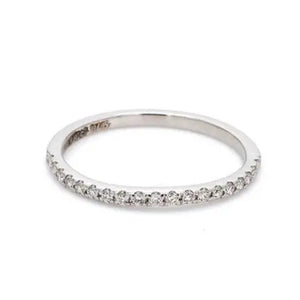 Curvy Half Eternity Platinum Ring with Diamonds JL PT 585   Jewelove.US