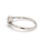 Load image into Gallery viewer, Curvy Platinum Solitaire Ring for Women JL PT 510   Jewelove
