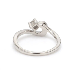 Curvy Platinum Solitaire Ring for Women JL PT 510   Jewelove