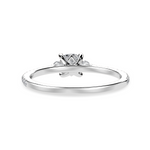 Load image into Gallery viewer, 50-Pointer Cushion Cut Solitaire Diamond Accents Shank Platinum Ring JL PT 1241-A   Jewelove.US
