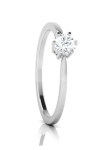 Customised 25 Pointer Basket 6 Prong Solitaire Ring made in Platinum SKU 0012-A   Jewelove.US