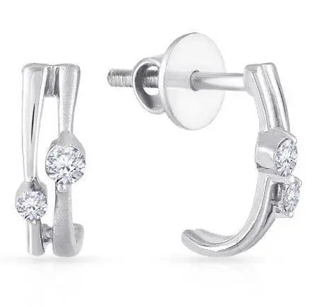 Customised Platinum Earrings with Diamonds JL PTE 177   Jewelove.US