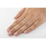 Load image into Gallery viewer, Customized Fingerprint Engraved Platinum Rings for Couples JL PT 270   Jewelove
