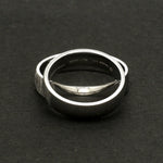 Load image into Gallery viewer, Customized Fingerprint Engraved Platinum Rings for Couples JL PT 270

