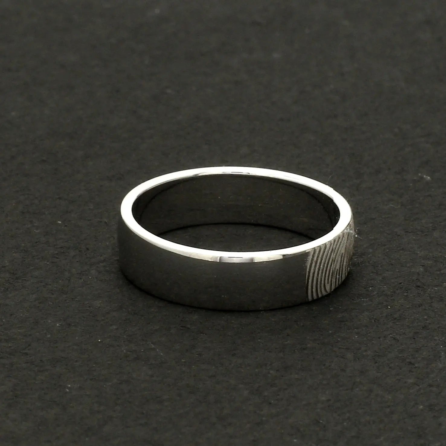 Customized Fingerprint Engraved Platinum Rings for Couples JL PT 270   Jewelove