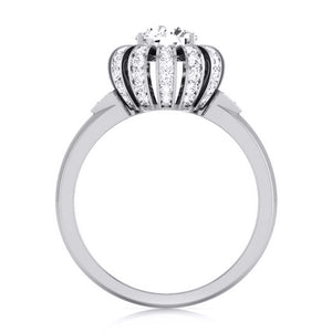 1-Carat Solitaire Designer Platinum Diamond Ring  for Women JL PT 8052-C   Jewelove