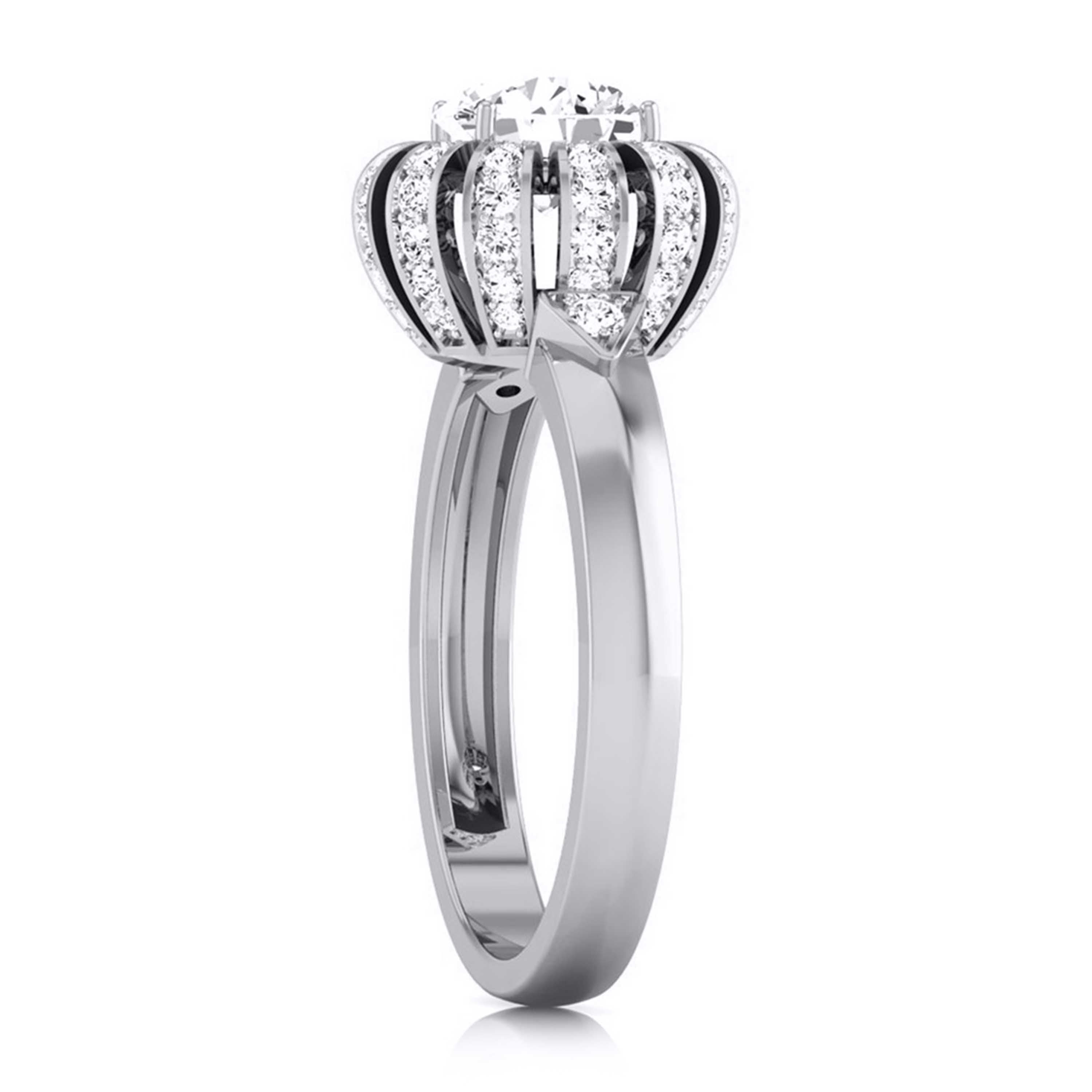 1-Carat Solitaire Designer Platinum Diamond Ring  for Women JL PT 8052-C   Jewelove