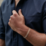 Load image into Gallery viewer, Platinum &amp; Rose Gold Bracelet for Men JL PTB 1097
