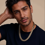 Load image into Gallery viewer, 13mm Heavy Platinum &amp; Rose Gold Chain for Men JL PT CH 1003-C
