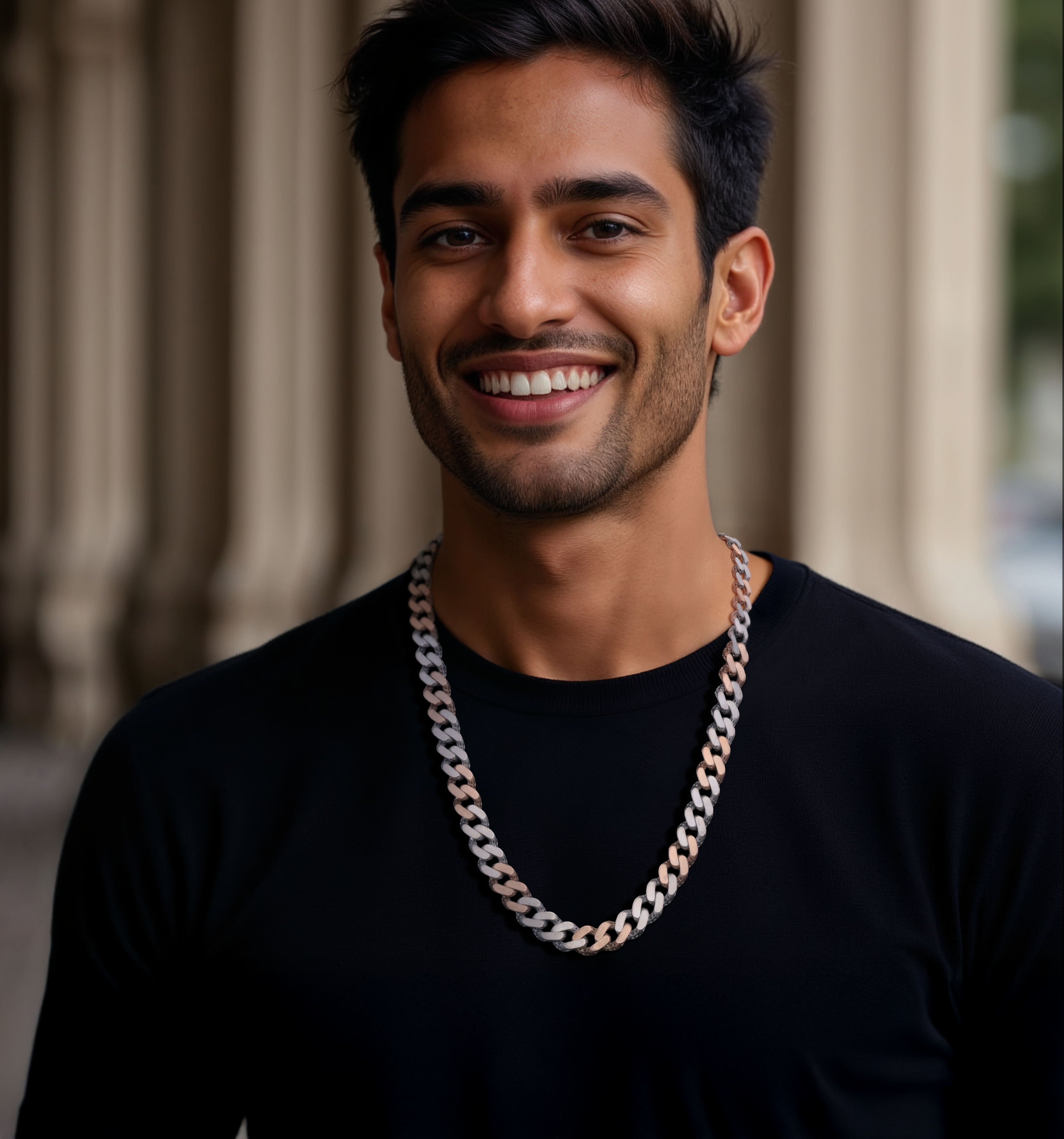 Men of Platinum | 10mm Rose Gold Double Side Heavy Chain for Men JL PT CH 1375