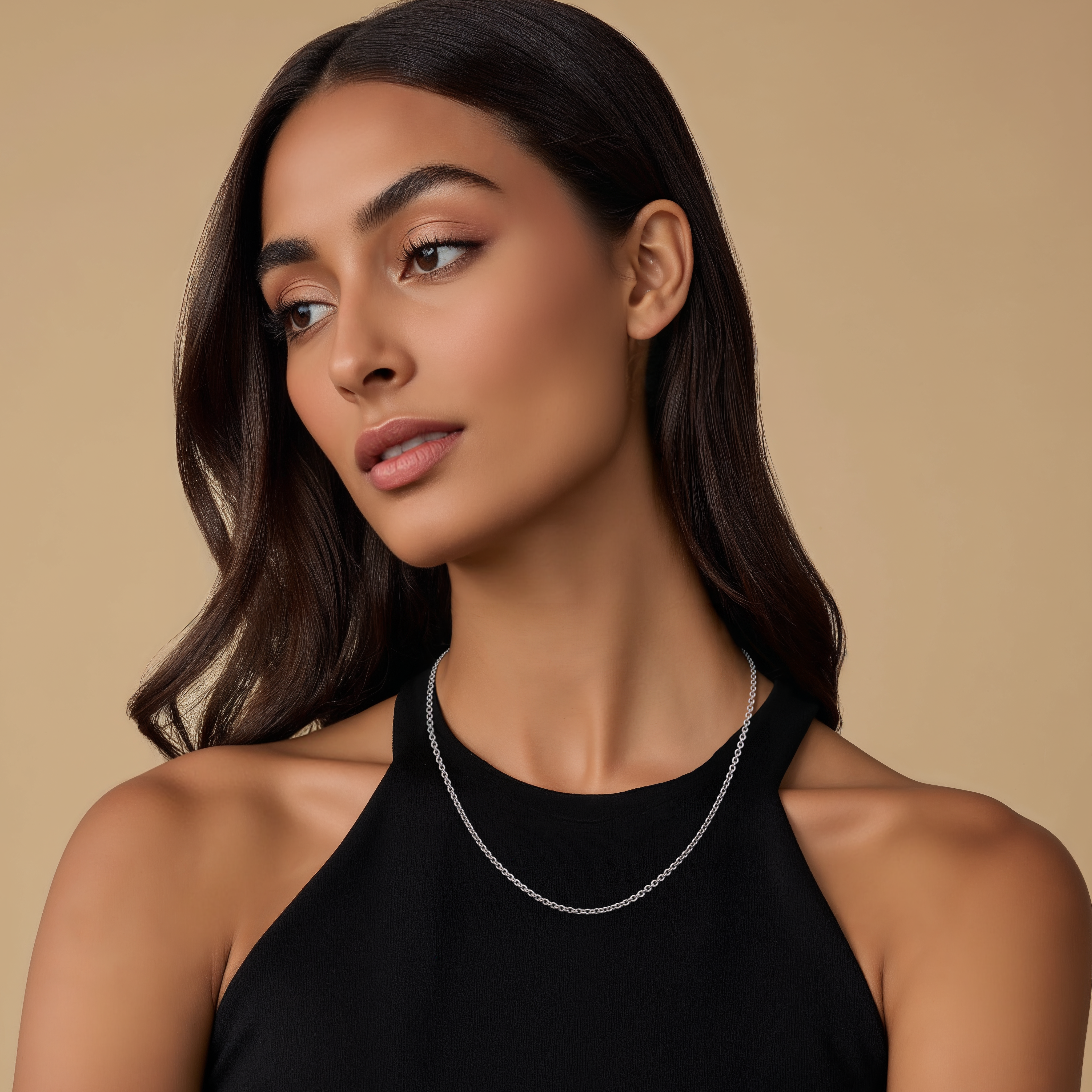 1.25mm Japanese Thin Platinum Cable Chain SJ PTO 704-A