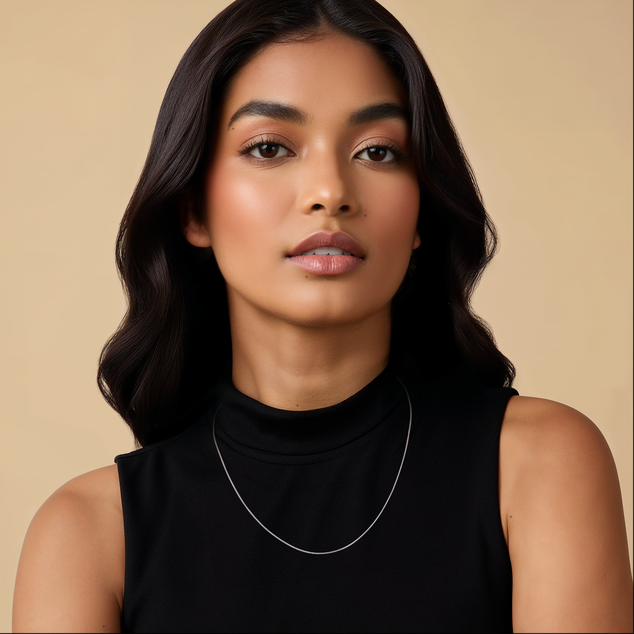 1mm Japanese Platinum Round Snake Chain SJ PTO 712